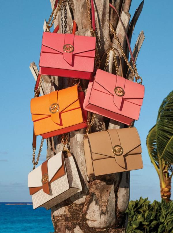Damske Spojková Taška Michael Kors Greenwich Small Saffiano Leather Ruzove - Kabelky Michael Kors Lacne | YFLKC-2369